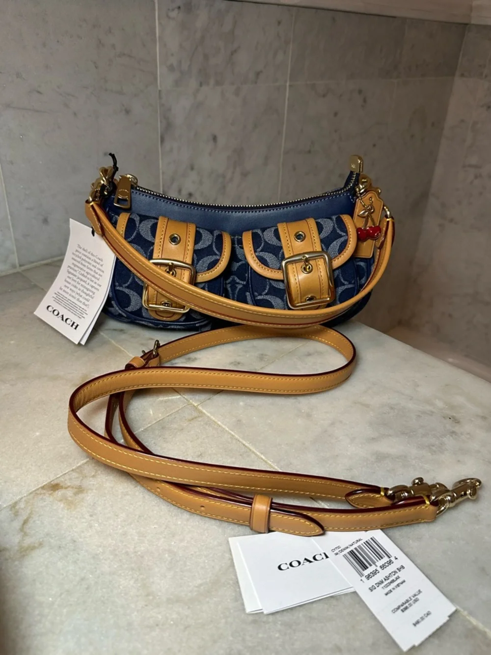 Coach Ashton Bag In Signature Denim - Picture 1 of 8